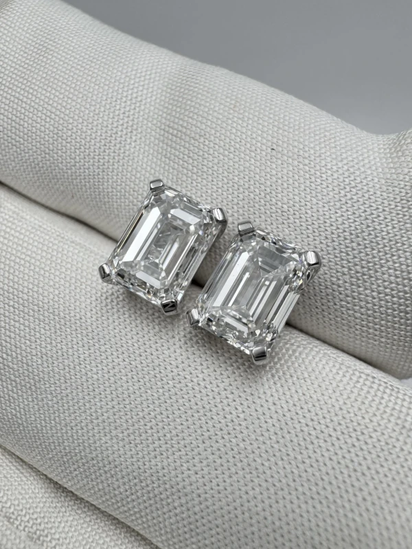 DeRosa EMERALD DIAMONDS 1.51-1.51 CT F/VVS2-VS1 EARRINGS (GIA) 1.51 E246918 3