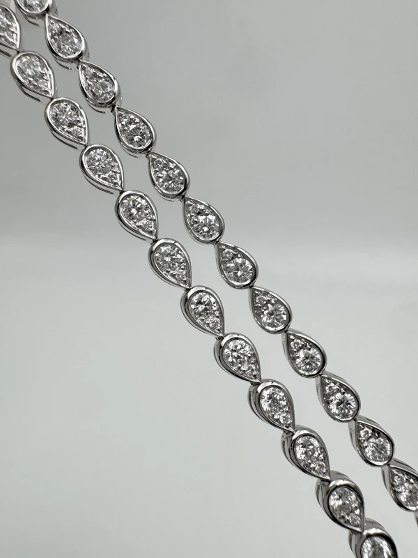 Earrings without a brand RUBY 3.40 CT & DIAMOND 7.05 CT NECKLACE NN-R3.40 5