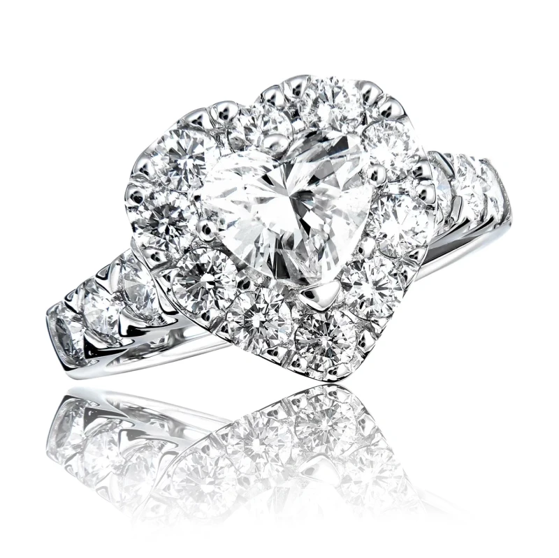 HEART DIAMOND 1.01 CT F/IF RING (SIZE 49)