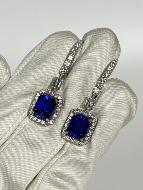 Graff СЕРЬГИ С САПФИРАМИ 11.35 CT И БРИЛЛИАНТАМИ Серьги GRAFF 4