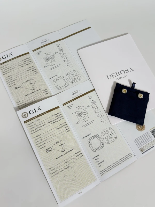 DeRosa DIAMOND EARRINGS 2.51-2.57 CT FLY/VVS E9685518 4