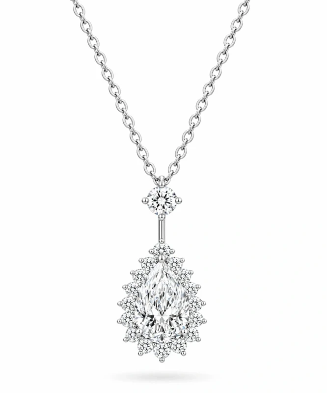 PEAR DIAMOND PENDANT 0.70 CT H/VVS2 (GIA)
