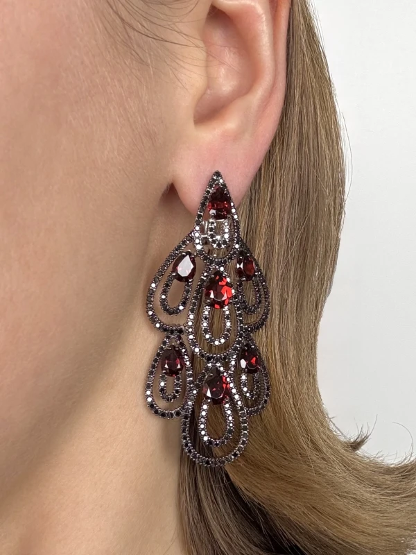 Damiani Garnet and Black Diamonds Set Dset0604 5