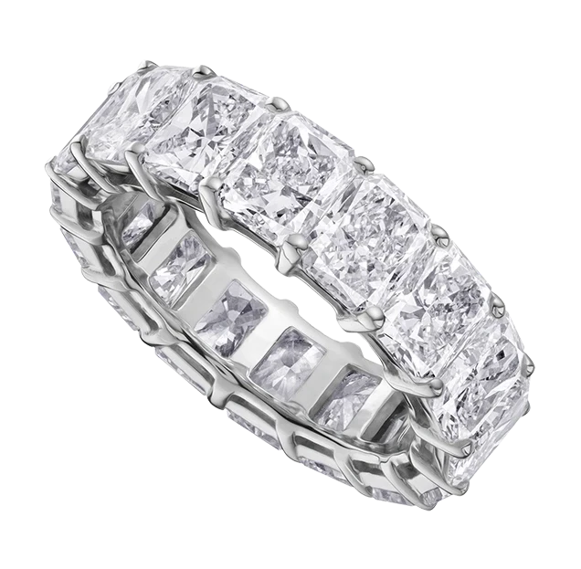 ETERNITY RADIANT DIAMOND RING 8.59 CT F-H/VVS-VS (GIA)