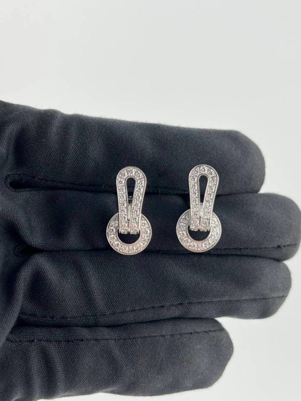 Cartier Cartier Agrafe Diamond Earrings in 18K WG 0.94 CT N8040400 5