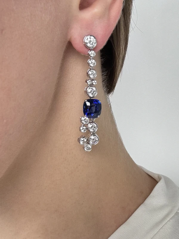 GRAFF SAPPHIRES 9.46 CT & DIAMOND EARRINGS GE9.46CT 6