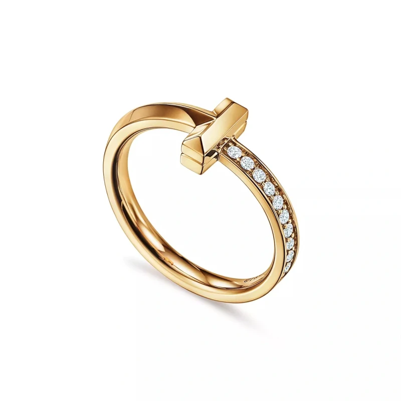 Tiffany & Co Tiffany T T1 Ring in Yellow Gold with Diamonds 67795040 3