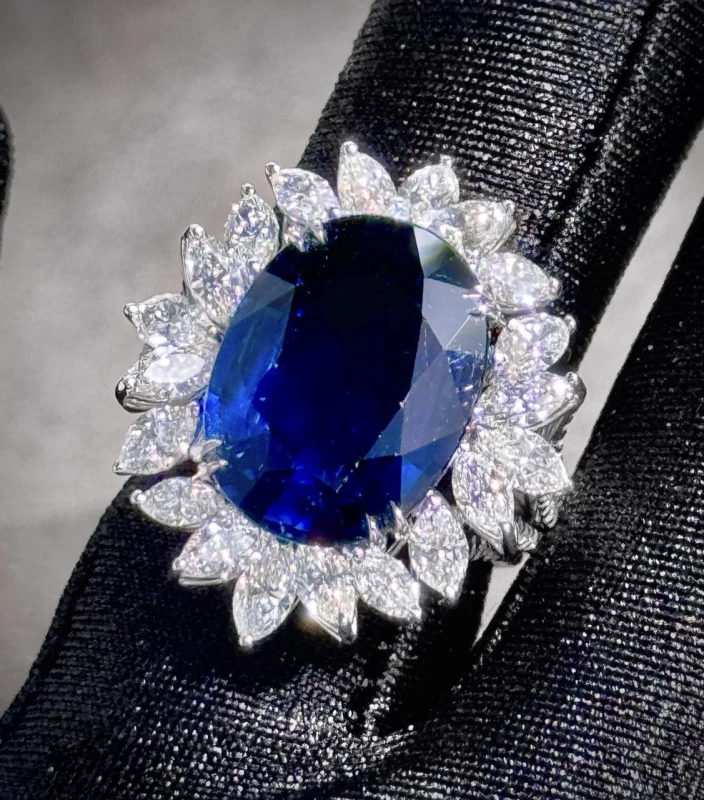 СЕРЬГИ NO NAME SAPPHIRE 11.37 CT AND DIAMOND RING 11.37 SP 5