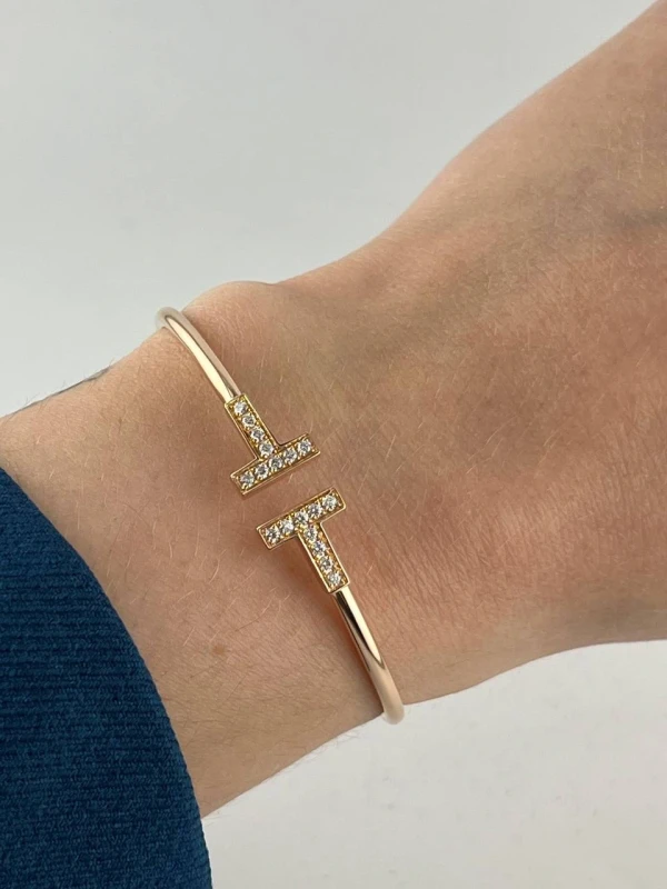 Tiffany & Co TIFFANY T WIRE BRACELET (SIZE S) 33263481 6