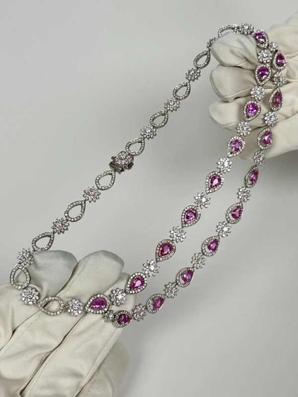 RalfDiamonds DIAMOND & PINK SAPPHIRE SET RDset 4