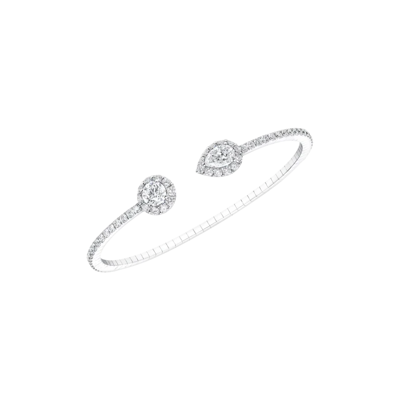 Icon Round and Pear Shape Open Diamond Bangle (SIZE M)