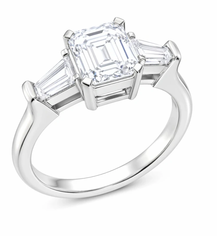 SUARE EMERALD DIAMOND RING 1.27 CT (GIA)