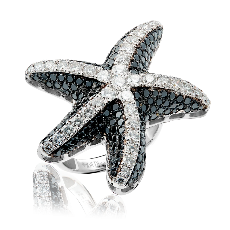 BLACK DIAMONDS RING (SIZE 55)