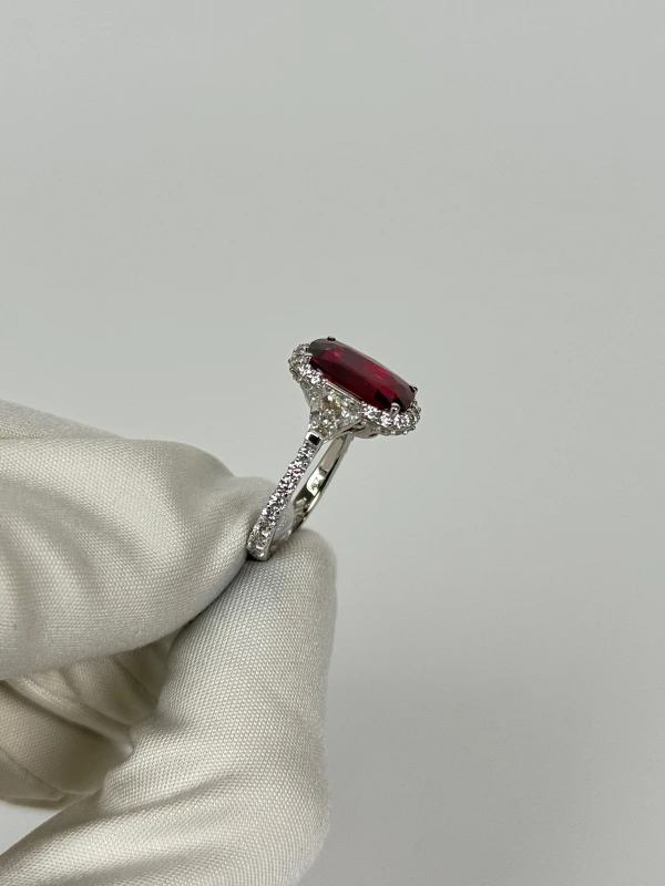 VERDI JEWELLERY КОЛЬЦО С РУБИНОМ 3.10 CT PIGEON BLOOD A33E 4