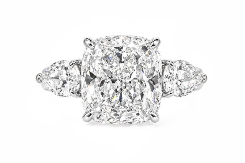 CUSHION DIAMOND 4.01 CT E/VS1 RING (GIA)