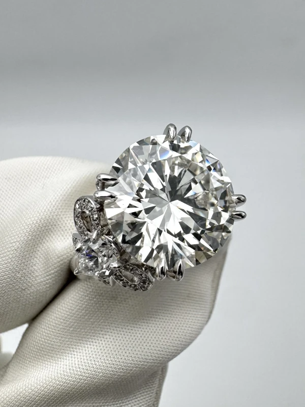 Earrings without a brand ROUND DIAMOND 10.13 CT H/VS1 RING (GIA) EXEXEX NN10.13H/VS1 3