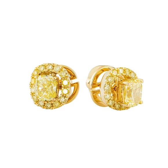 Earrings without a brand C БРИЛЛИАНТАМИ 2.02CT FIY/FY 2.02ct FIY/FY