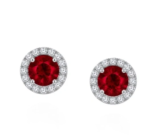 RUBY STUD EARRINGS 2.16 CT PIGEON BLOOD