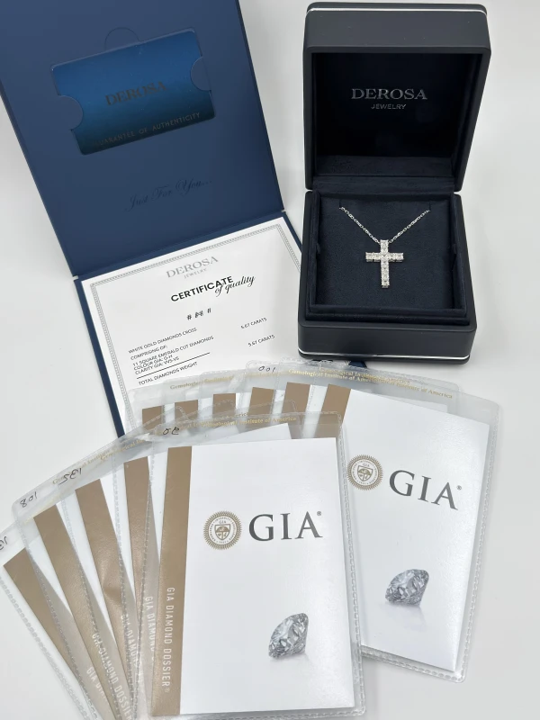 DeRosa ASHER DIAMOND 5.67 CT CROSS PENDANT (GIA) C071649 4