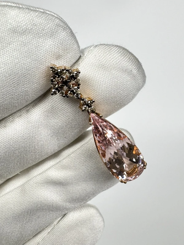 PIERO MILANO СЕРЬГИ С МОРГАНИТОМ 5.45 -5.45 СТ 111324JewelryNN 4