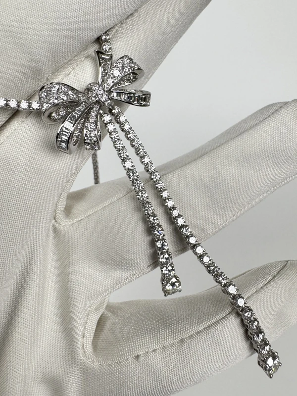 Graff Tilda’s Bow Double Strand Round Diamond Necklace RGN461 5