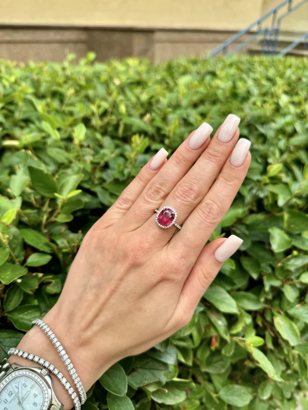 No name NATURAL RUBY 4.18 CT No (H) RING, GIA Ruby 4.18 CT 2