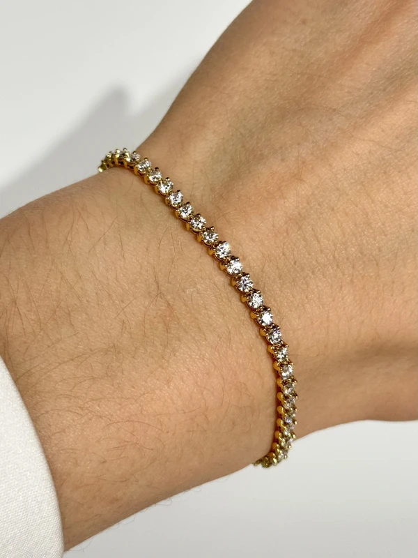 Tiffany & Co Tiffany Victoria Tennis Bracelet Yellow Gold with Diamonds 60146901 2