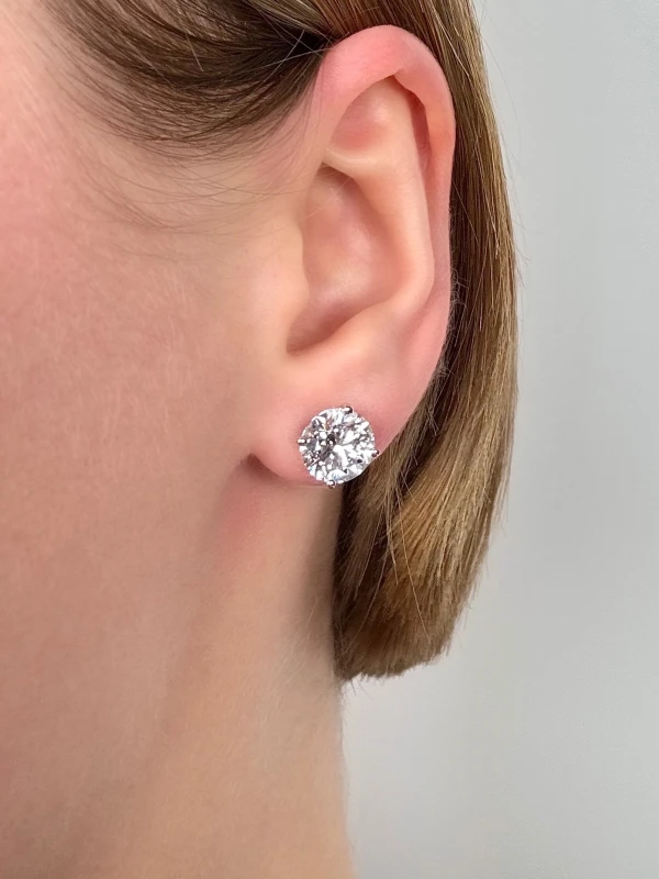 Earrings without a brand СЕРЬГИ-ПУСЕТЫ С БРИЛЛИАНТАМИ 3.01-3.01 CT D-E/VS1 (GIA) EXEXEX NN3.01-3.01D-E 2