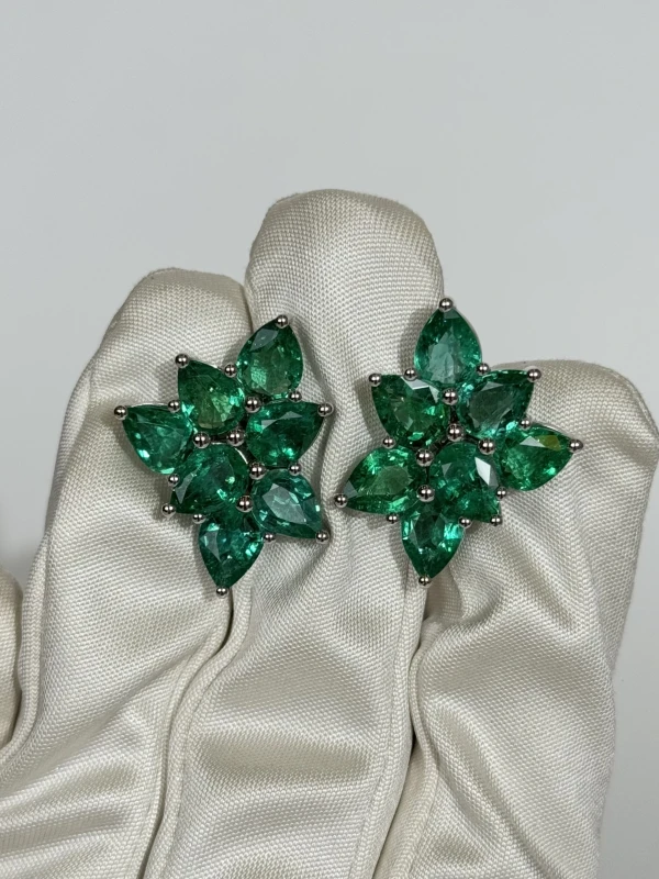 VERDI JEWELLERY СЕРЬГИ С ИЗУМРУДАМИ 12.11 CT A91G 3