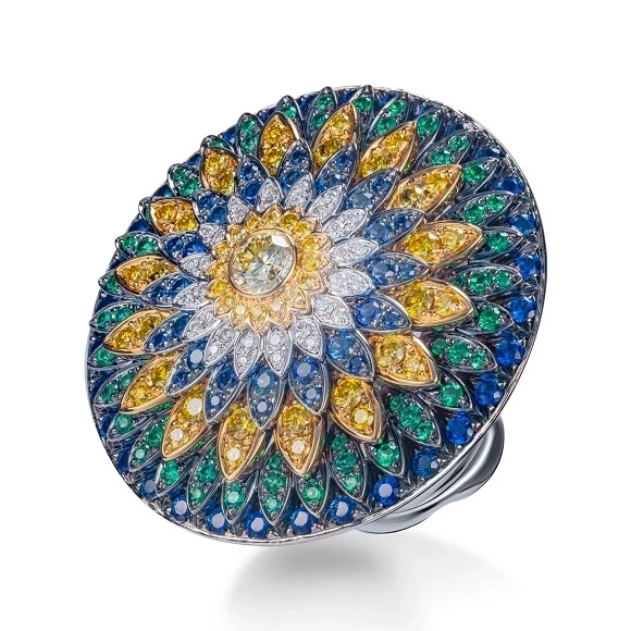 FLORA MULTICOLOR GEMSTONE RING