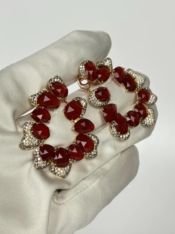 Ювелірні прикраси КОМПЛЕКТ С БРИЛЛИАНТАМИ И СЕРДОЛИКОМ Комплект с бриллиантами и сердоликом 3