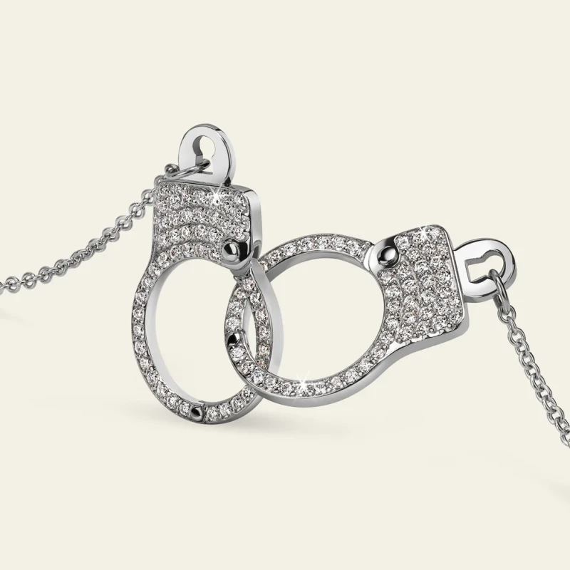Jacob & Co Love Lockdown Interlocking Diamond Necklace 92457630 4