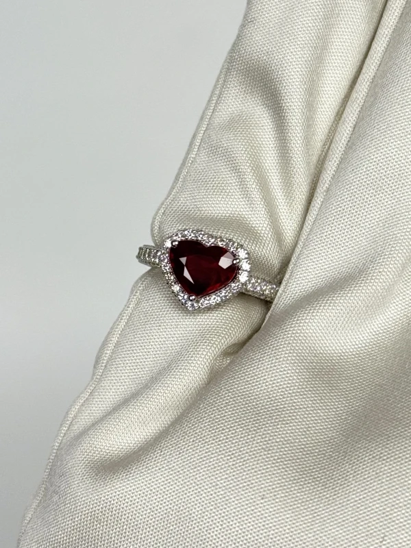 Earrings without a brand MOZAMBIQUE RUBY 2.02 CT PIGEON BLOOD RING (GRS) NN2.02CT 3