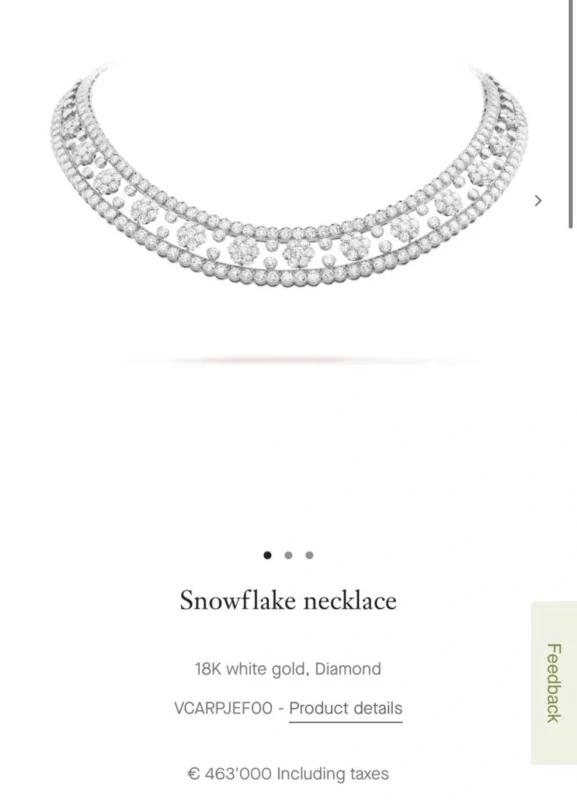 Van Cleef & Arpels. EXCLUSIVE SNOWFLAKE NECKLACE VCARPJEF00 4