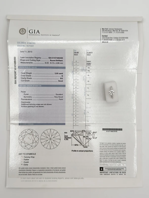 Earrings without a brand С БРИЛЛИАНТОМ 2.00 CT G/SI2 2.00 CT G/SI2 4