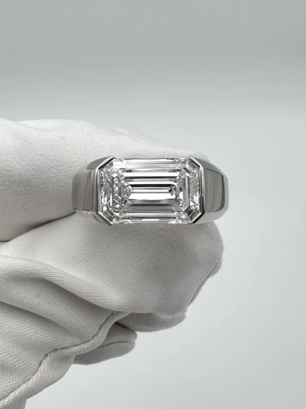 Cartier EMERALD DIAMOND 5.04 CT E/INTERNALLY FLAWLESS RING (SIZE 56) CR5.04 2