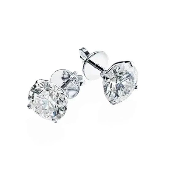 СЕРЬГИ С БРИЛЛИАНТАМИ 1.00-1.00 CT G/VS1 (GIA)