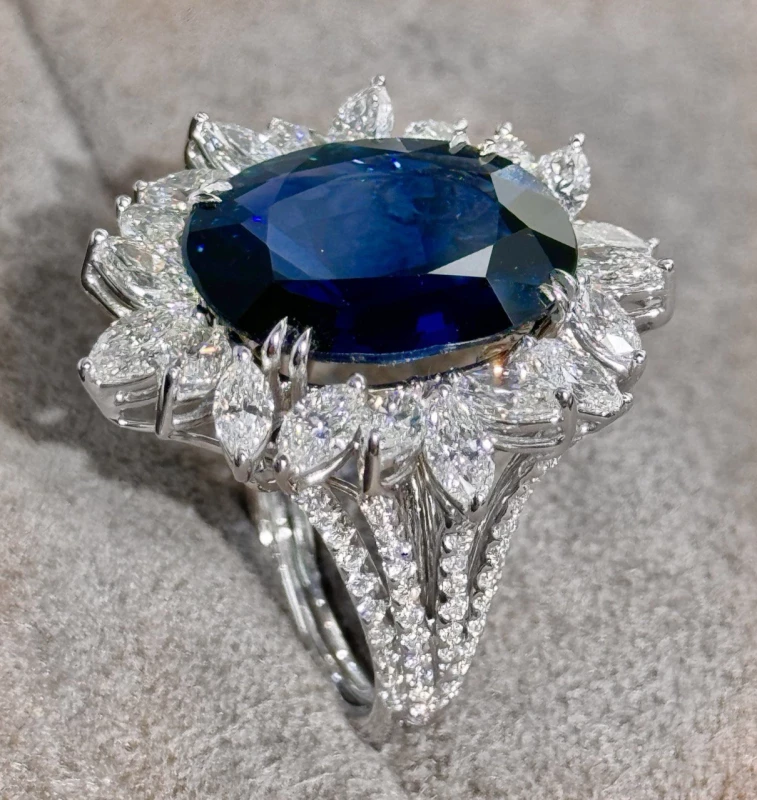 СЕРЬГИ NO NAME SAPPHIRE 11.37 CT AND DIAMOND RING 11.37 SP 4