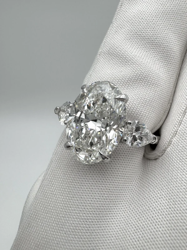No name OVAL DIAMOND 5.05 CT G/VS2 RING (SIZE 51) GIA EXEX nn5.05CT G/VS2 7
