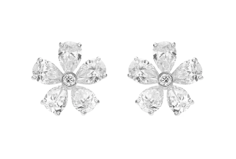 FLOWER DIAMOND 1.68 CT EARRINGS