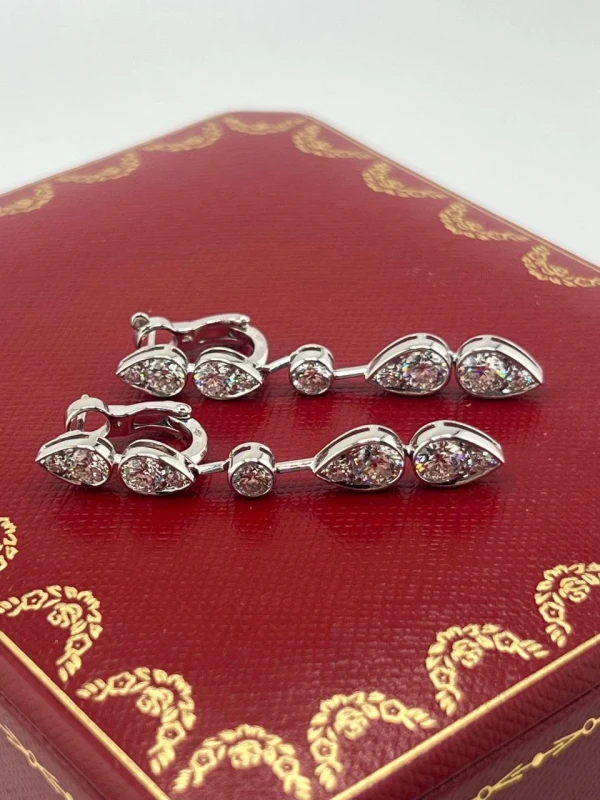 Cartier TIMELESS PLATINUM DIAMONDS EARRINGS 8047700 3