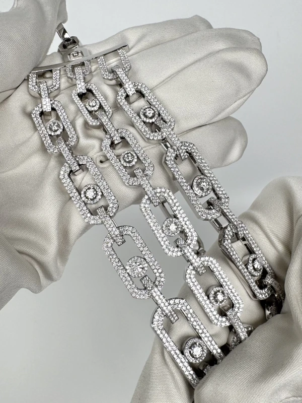 MESSIKA SO MOVE NECKLACE 3 ROWS WHITH DIAMONDS 13751-WG 5