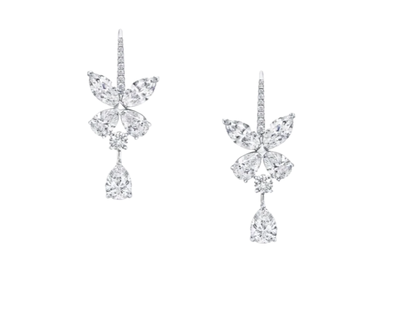DIAMOND BUTTERFLY 8.13 CT D-F/VVS1-VS2 EARRINGS