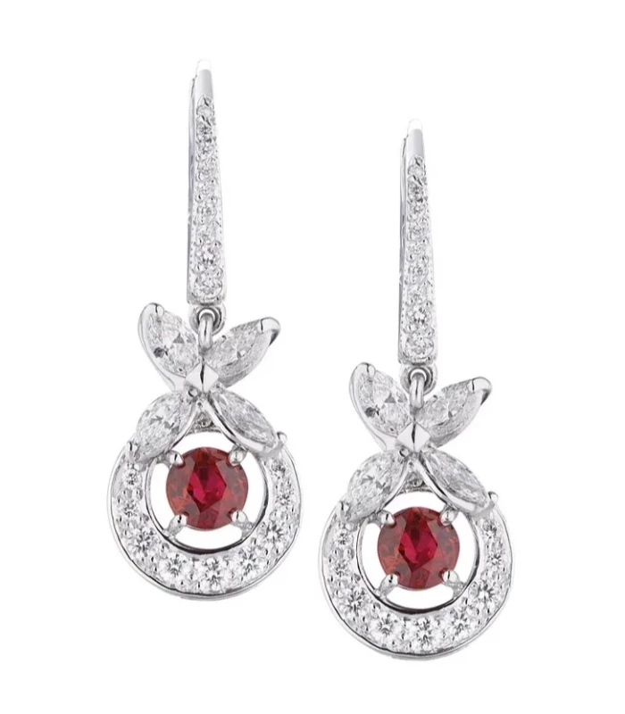 GRAFF RUBY & DIAMOND EARRINGS GRAFFR&D