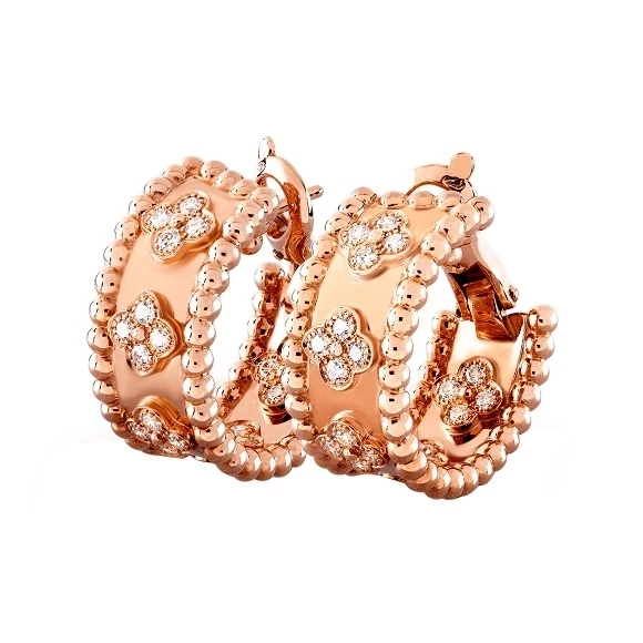 Van Cleef & Arpels. PERLÉE CLOVERS HOOP EARRINGS VCARO2MK00