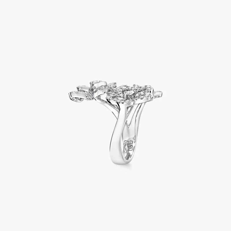 Graff Wild Flower Triple Diamond Ring (SIZE 51) RGR841 3