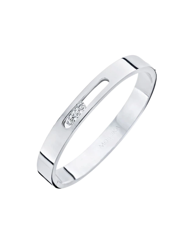 MESSIKA WHITE GOLD MOVE DIAMOND BANGLE Move Joaillerie Jewelry