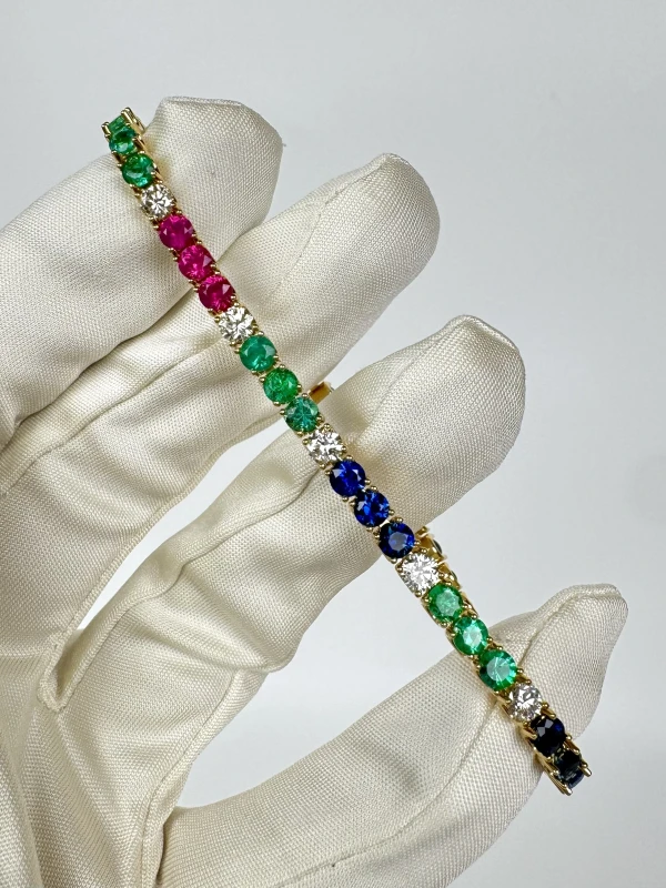 RalfDiamonds MULTICOLOR BRACELET (SIZE 19) RD2.64CT G/VS 2