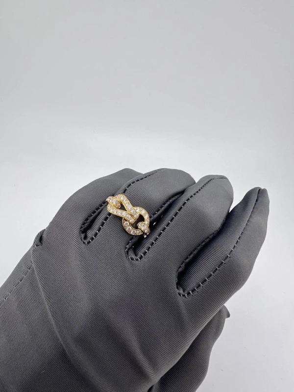Cartier Agrafe ring yellow gold diamond Agrafe ring 3