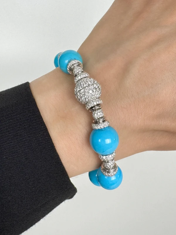 TURQUOISE SET- EARRINGS & BRACELET orlovset081124 6